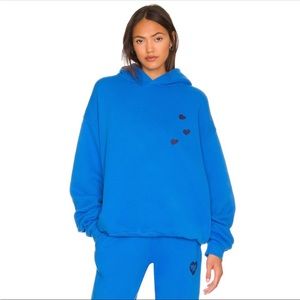 X Revolve Thank you Hoodie Local Love Club in Deep Blue